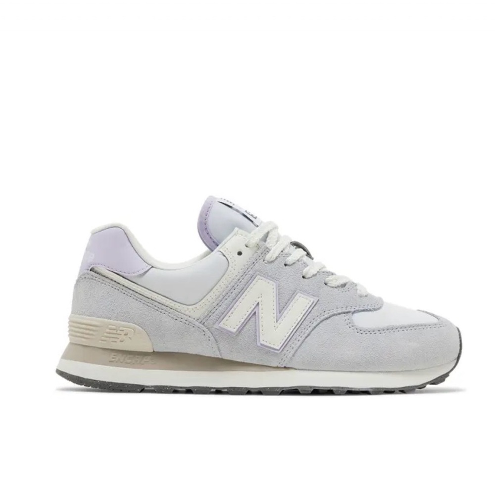 New Balance Light Gray and Cream Sneakers